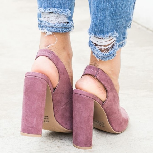 🎉 HP! Rose Taupe Peep Toe Heels - Picture 3 of 7